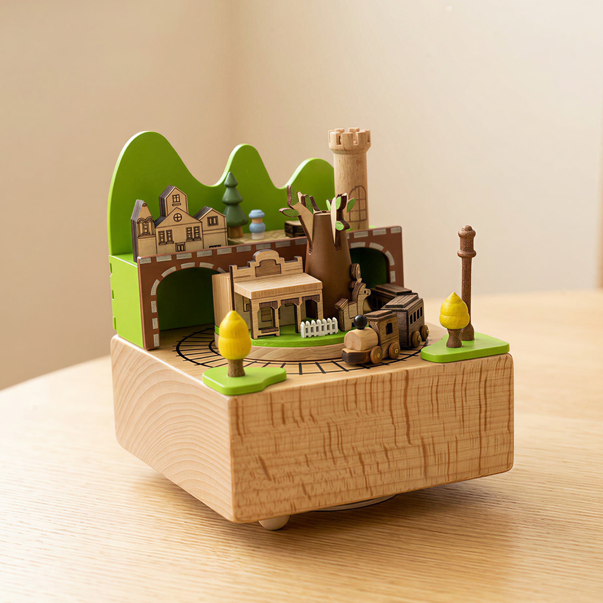 Spinning Mini Train Music Box