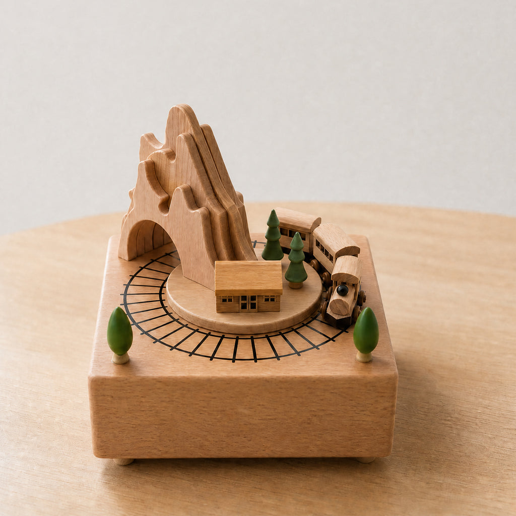 Rotating Mini Train Music Box