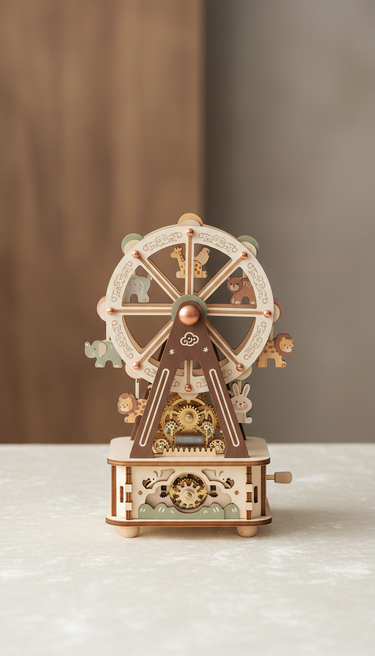 Ferris wheel animal parade music box