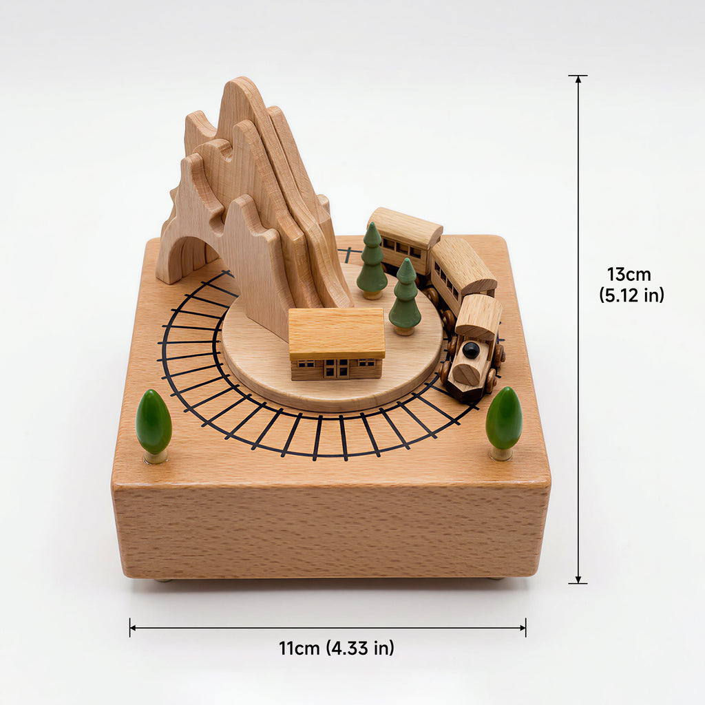 Rotating Mini Train Music Box