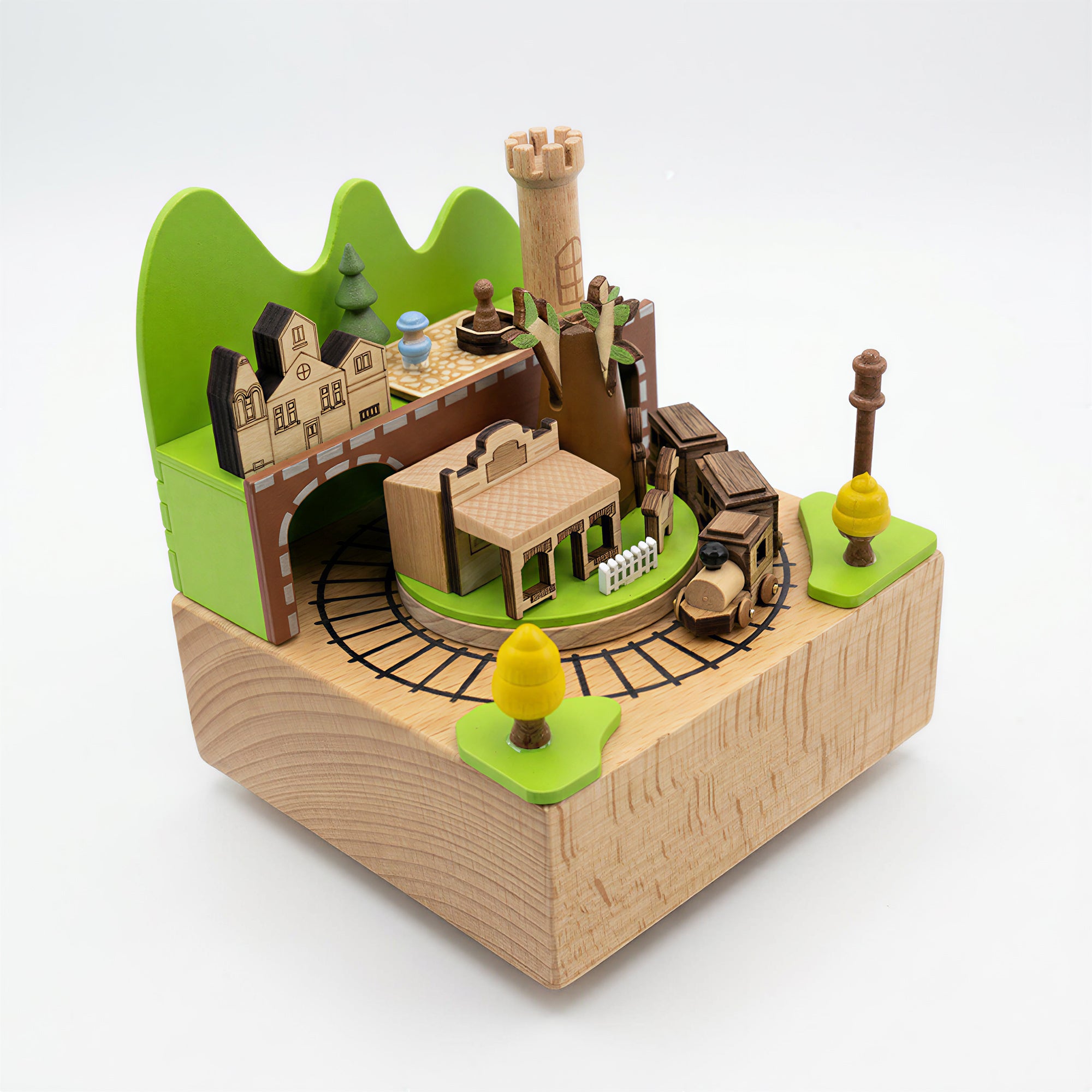 Spinning Mini Train Music Box
