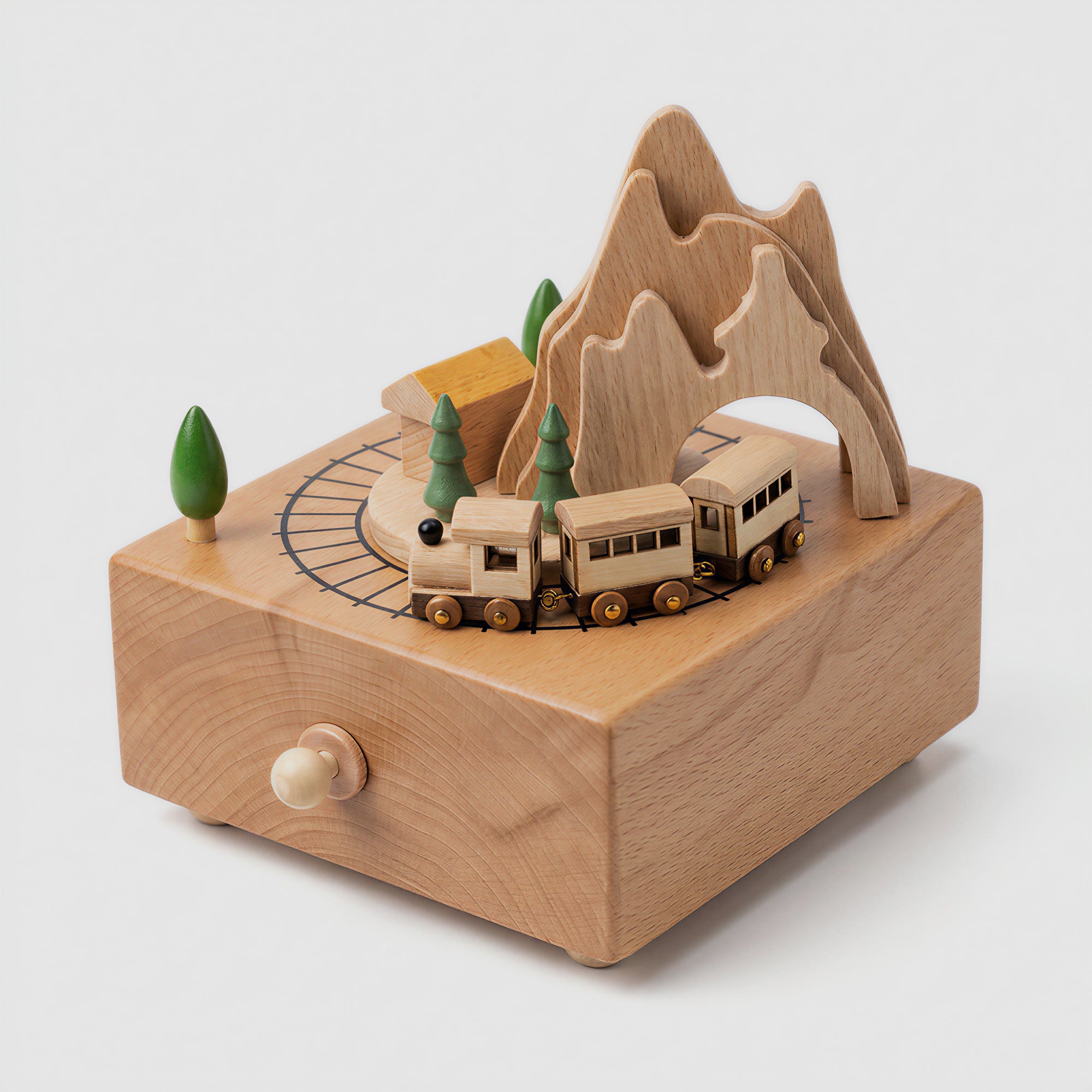 Rotating Mini Train Music Box