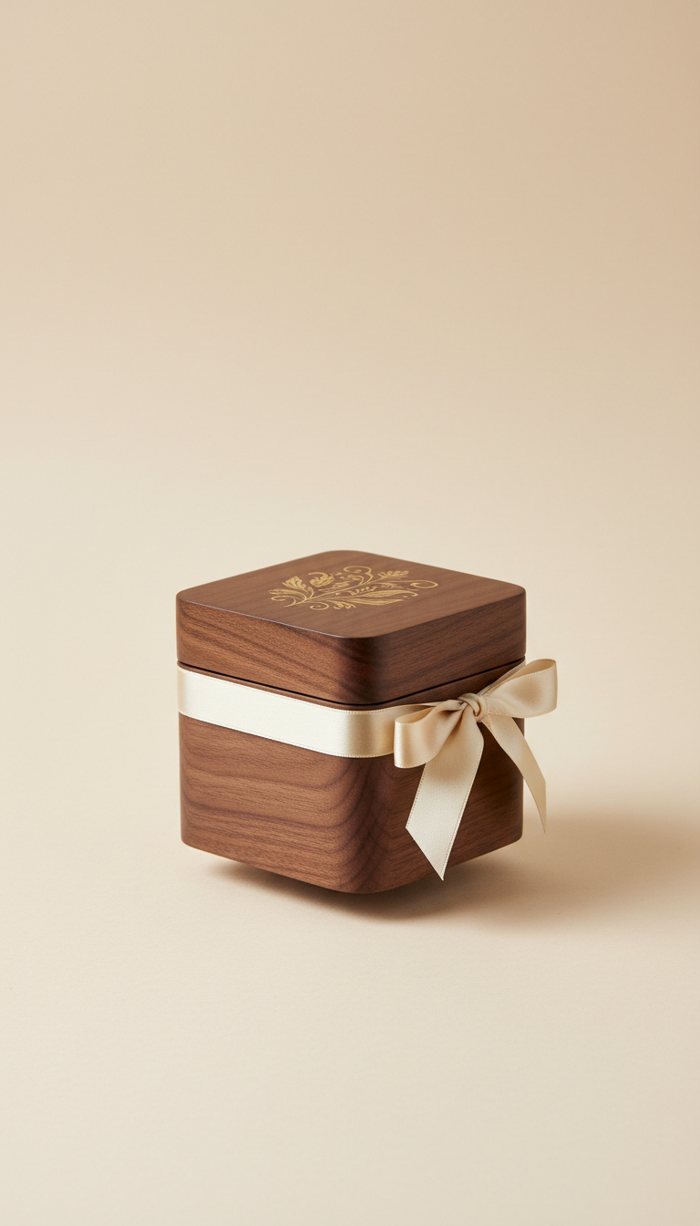 Walnut Rotating Keepsake Box