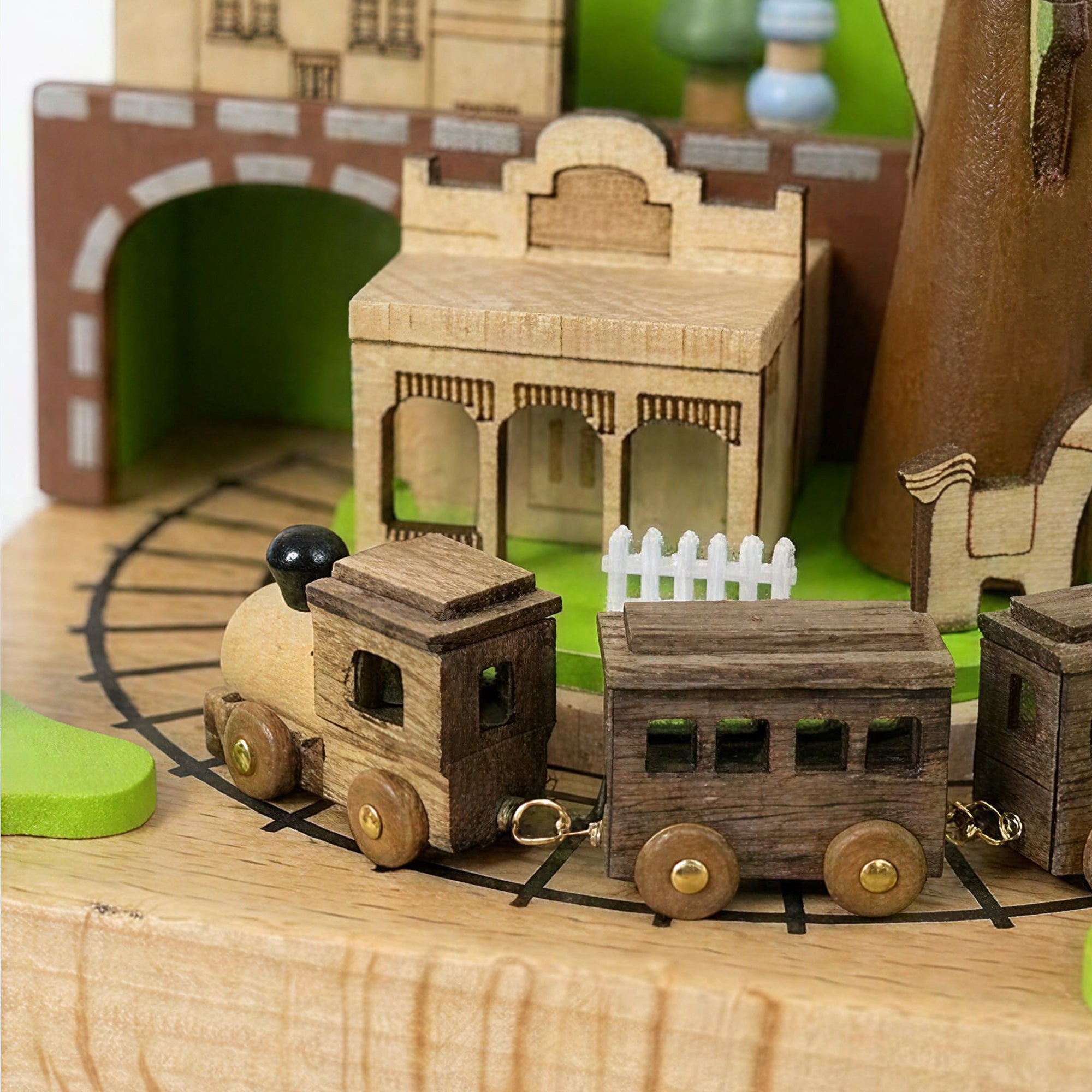 Spinning Mini Train Music Box