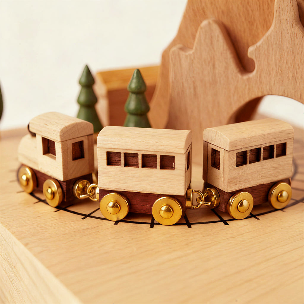 Rotating Mini Train Music Box