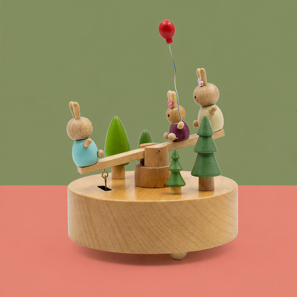 Little Rabbit Seesaw Music Box